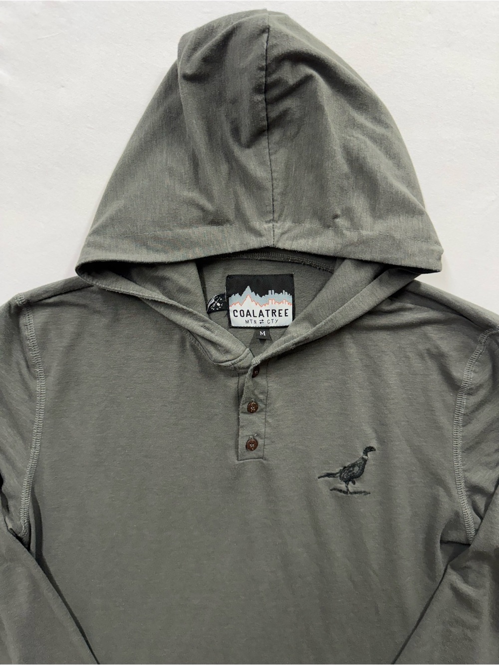 Coalatree Evolution Organic Soft Fleece Recycled Pullover Hoodie Henley Mens M